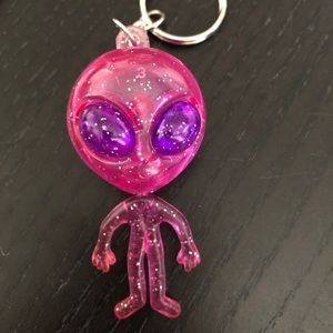 Lisa Frank alien keychain